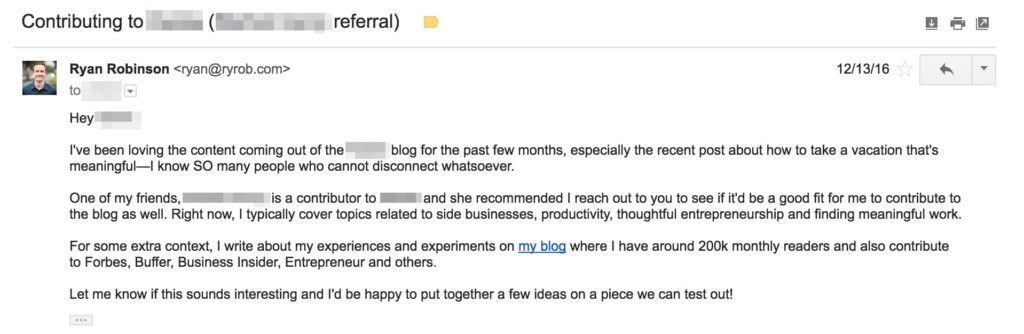 Best Cold Email Templates Ryan Robinson ryrob