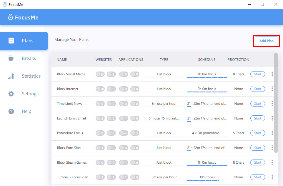 Best Tools for Bloggers FocusMe Screenshot in Use