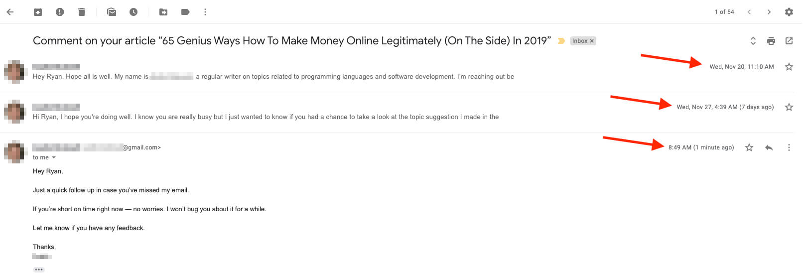 Good Follow up on a Blog Outreach Email Template but Over-Used Template and Not so Relevant