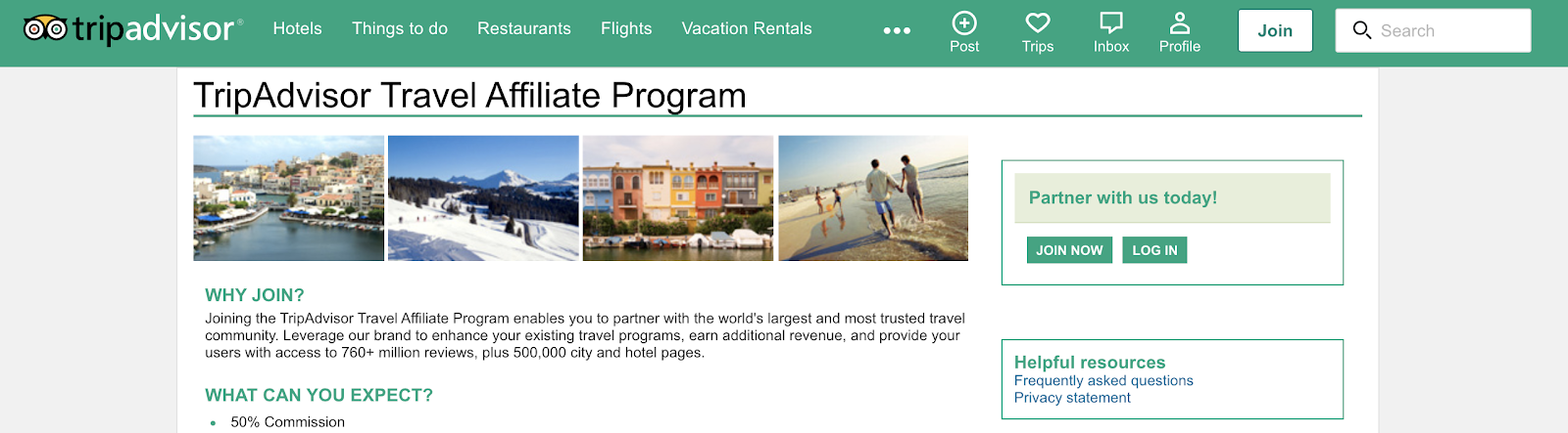 TripAdvisor Affiliate Program for Travel Niche Bloggers