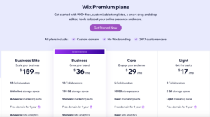 Best Blogging Platforms - Wix Cost