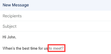 Example of AI Writing Tools In Action (Screenshot of Gmail Autocomplete)