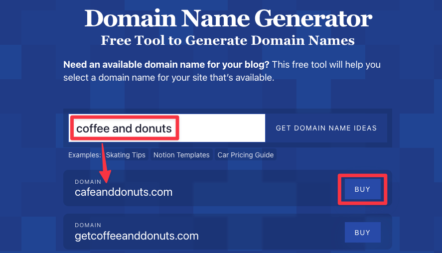 Domain Name Generator Free Tool to Generate Domain Names (ryrob) Product Screenshot