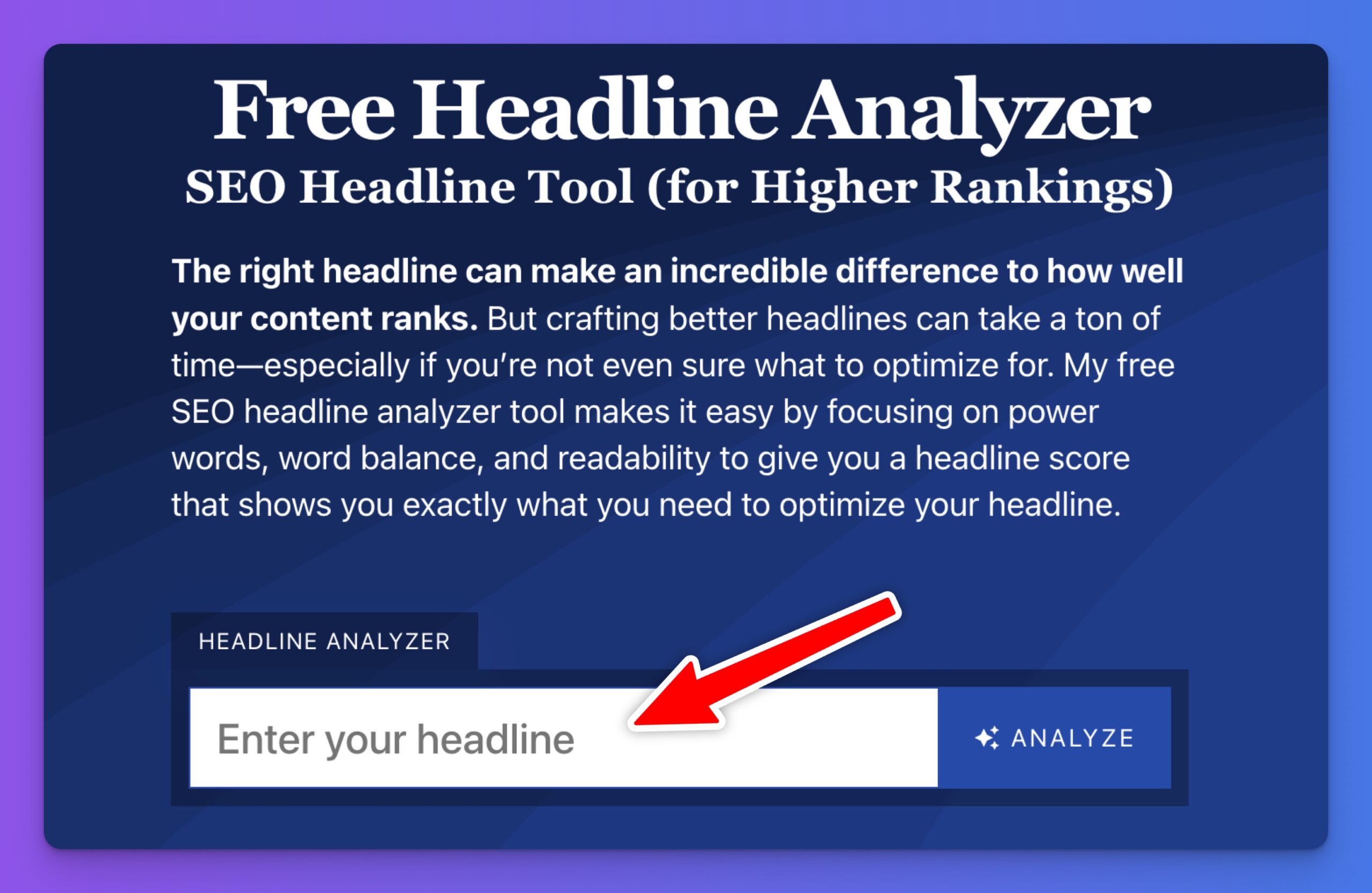 Free Headline Analyzer SEO Headline Tool (for Higher Rankings) Featured Image
