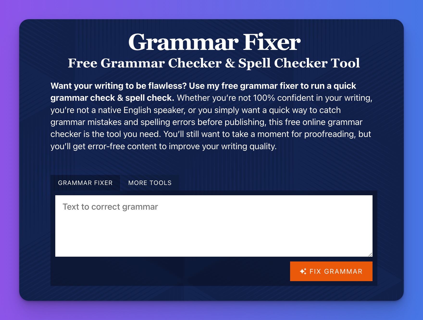 Grammar Fixer Tool (Free Grammar Checker & Spell Checker) AI-Powered Tool Featured Image