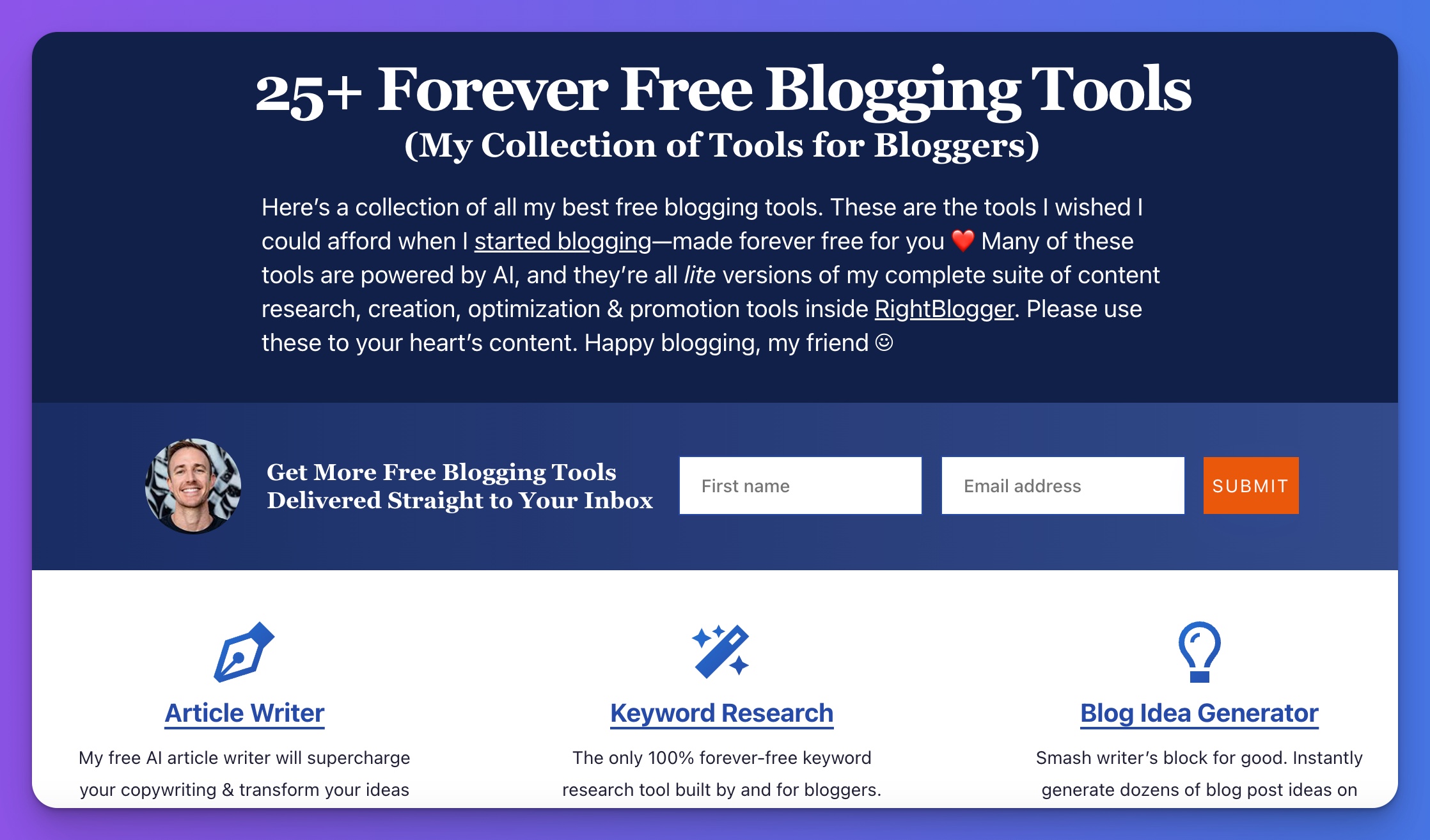 25+ Forever Free Blogging Tools (My Collection of Tools for Bloggers) by ryrob Ryan Robinson