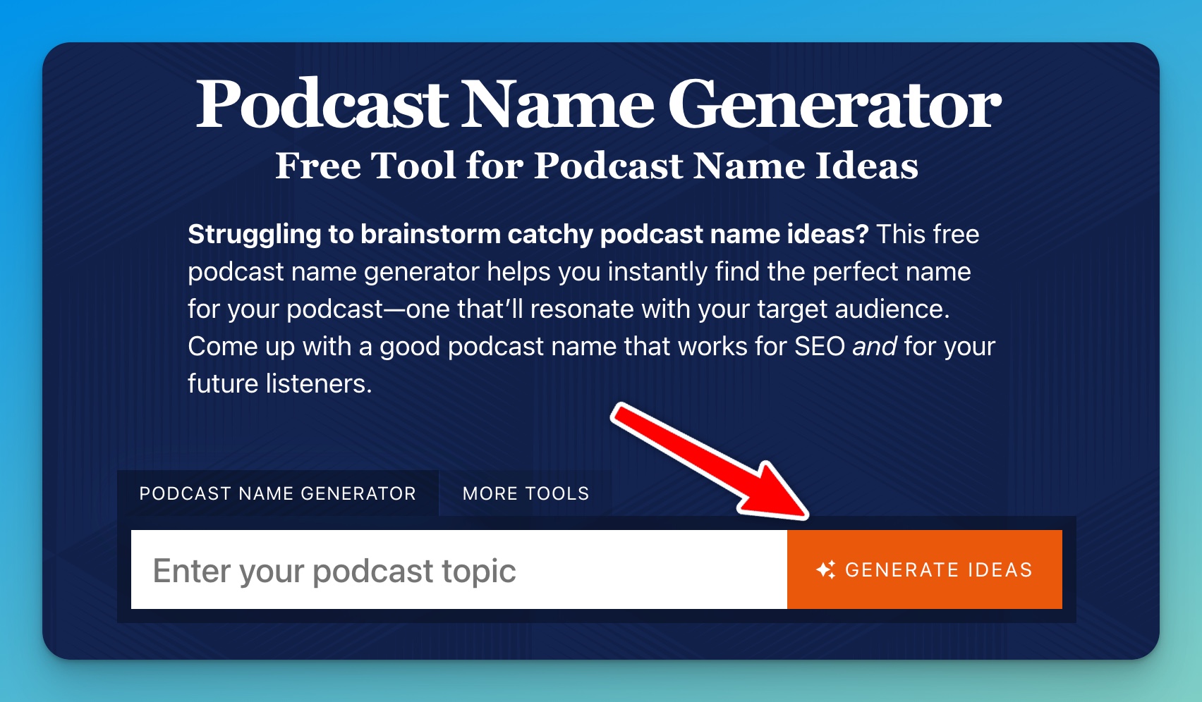 Podcast Name Generator Free Tool for Podcast Name Ideas