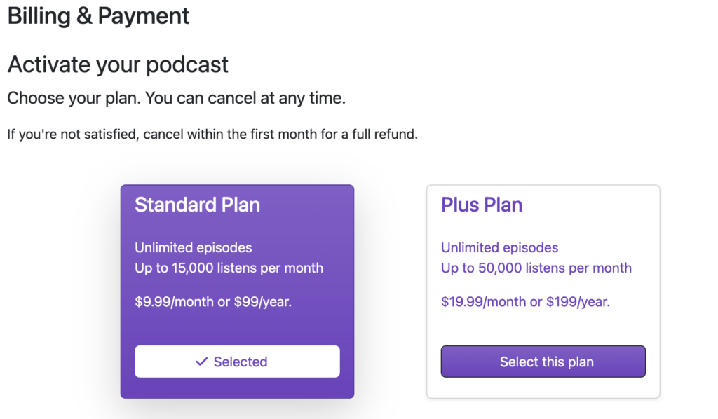 Best Podcast Hosting Platforms - Audioboom Pricing