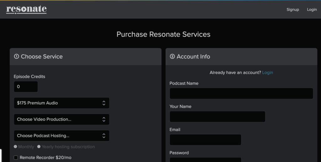 Best Podcast Hosting Platforms - ReasonateRecordings Pricing
