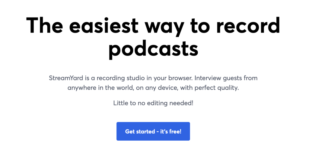 Best Podcast Hosting Platforms - StreamYard