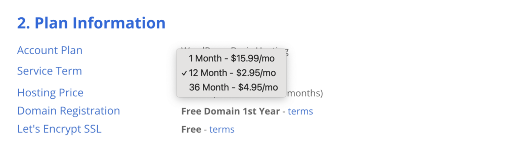 How to Install WordPress on a Self-Hosted Website - Choose Bluehost Plan 