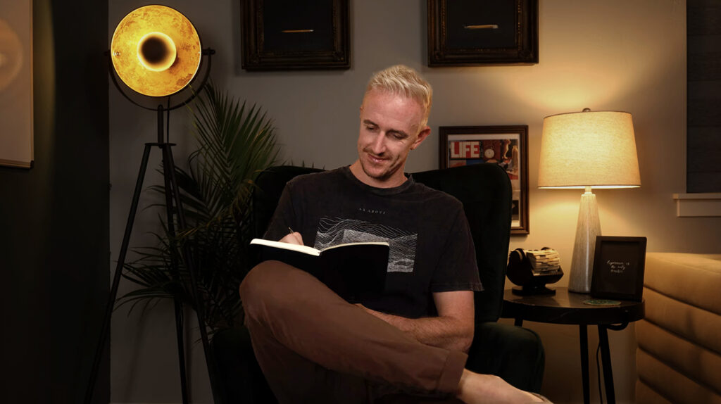 Ryan Robinson Blogger Journaling Stock Photo