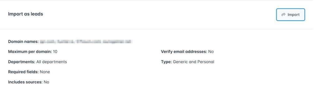 Importing Bulk Domain Results as Leads in Hunter