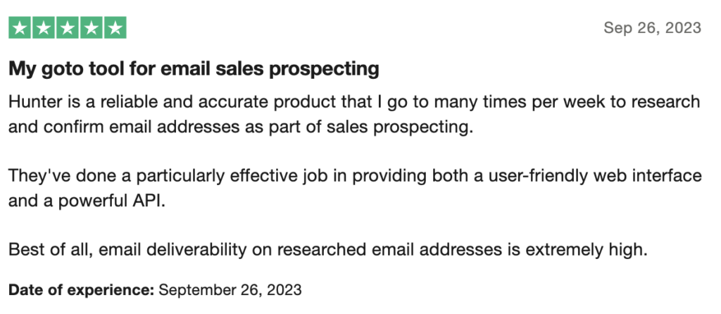 Hunter Review for Email Sales Prospecting