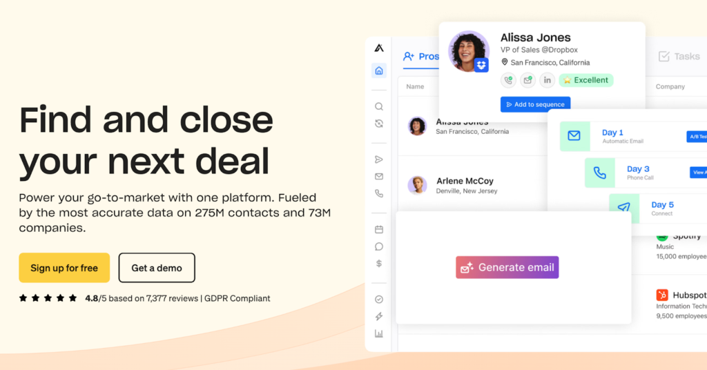 Apollo vs Hunter (Comparison Review Screen Shot)